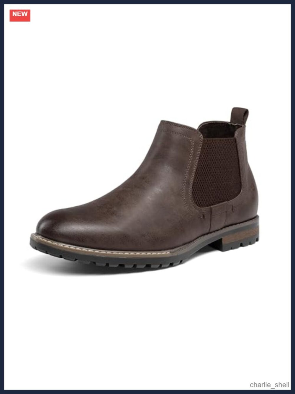 Men's Chelsea Ankle Boots Faux Leather Slip-On Dress Boots